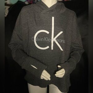 Calvin Klein Jeans Charcoal Cowl Neck Sweater